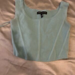 kendal and kylie xs blue tank corset